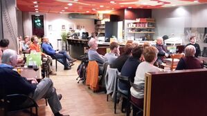 Volle Hallen: Über 35 Gäste lauschten im Literaturcafe den Ausführungen von Marc Fischer